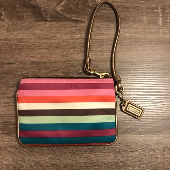 Striped Coach Wristlet - Picture 5 of 5